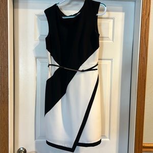 Black & white Sandra Darren dress, worn once.  Dry clean only.